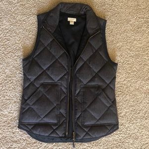 J Crew Gray Puffer Vest